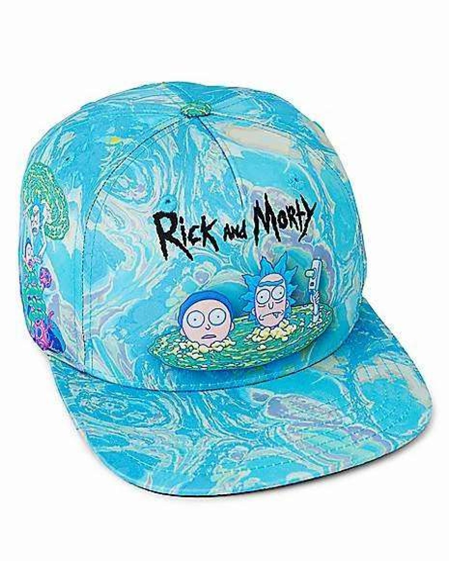 Rick And Morty * Cheapest Tie Dye Rick And Morty Snapback Hat Multi-Color