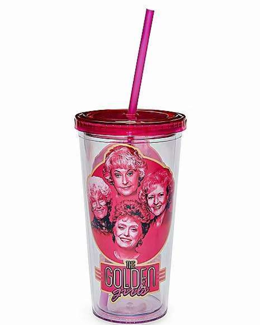 The Golden Girls * Buy Golden Girls Cup With Straw 20 Oz. Pink