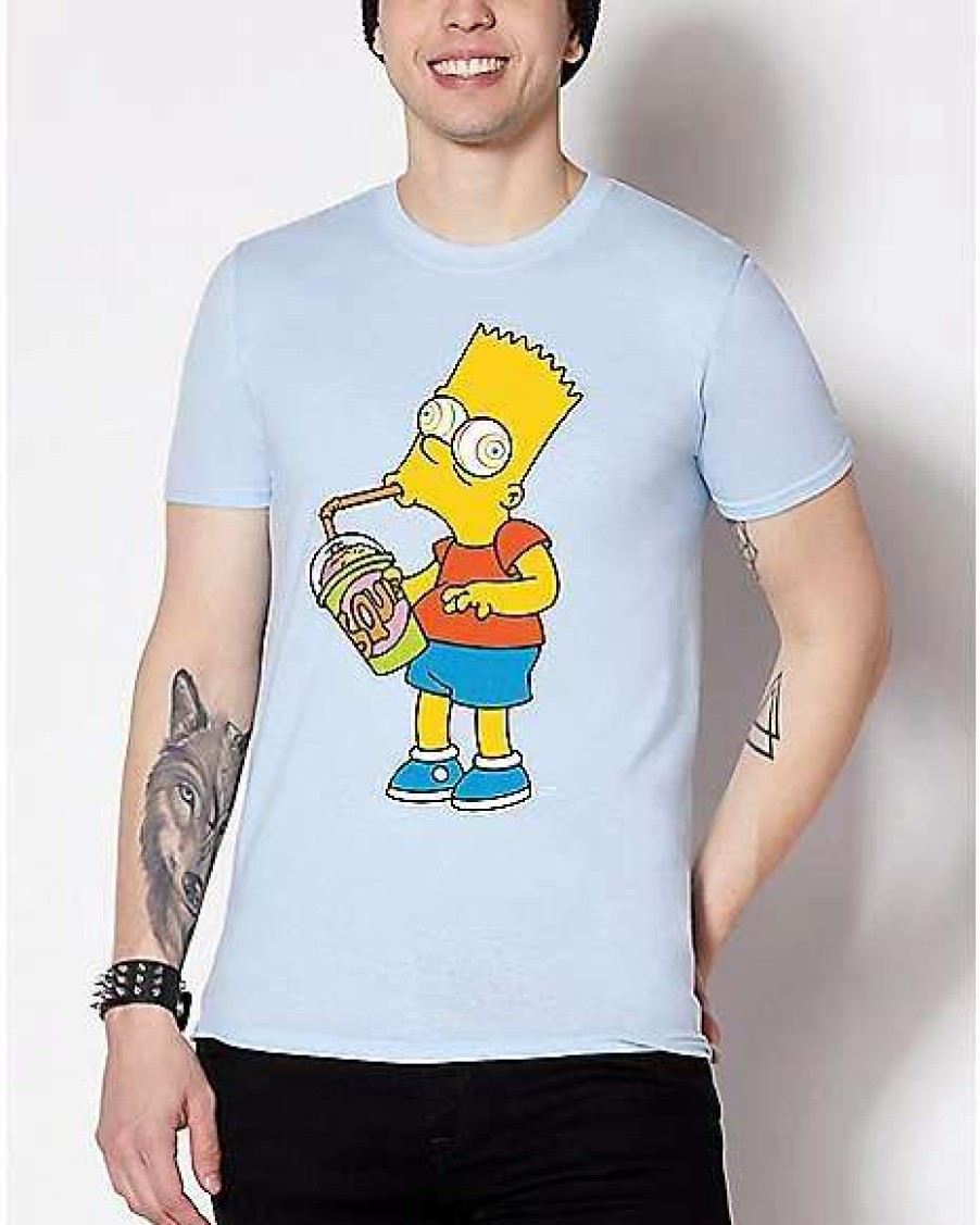 The Simpsons * Best Reviews Of Bart Simpson Squishee Shirt Light Blue