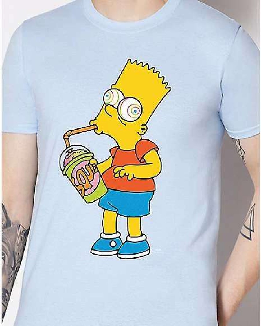 The Simpsons * Best Reviews Of Bart Simpson Squishee Shirt Light Blue