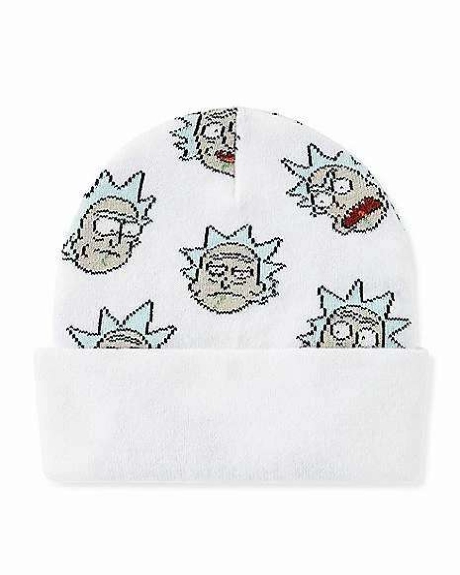 Rick And Morty * Flash Sale Faces Rick And Morty Beanie Hat White