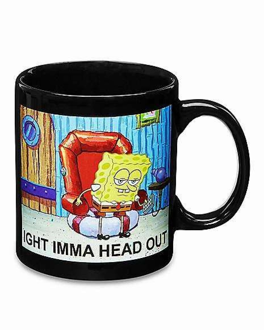 Spongebob * Best Deal Imma Head Out Coffee Mug 20 Oz. Spongebob Squarepants Black