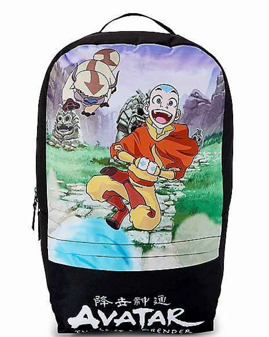 Nickelodeon * Discount Aang And Appa Backpack Avatar The Last Airbender Black