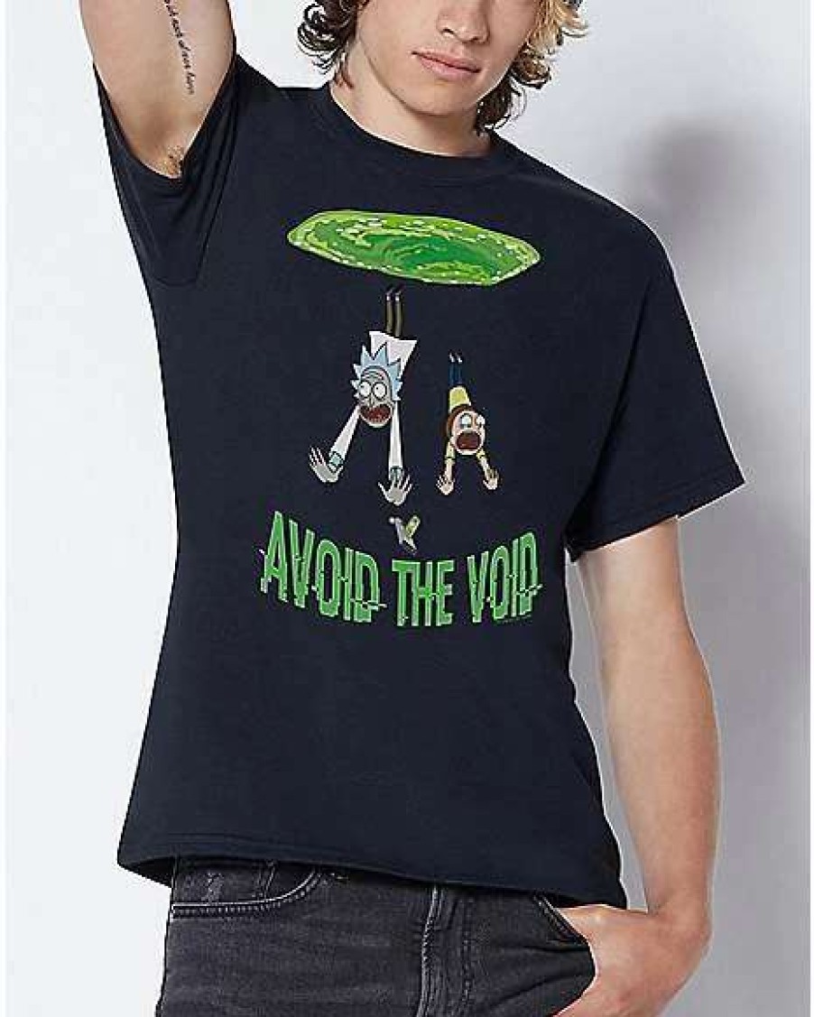 Rick And Morty * Brand New Avoid The Void T Shirt Rick And Morty Black