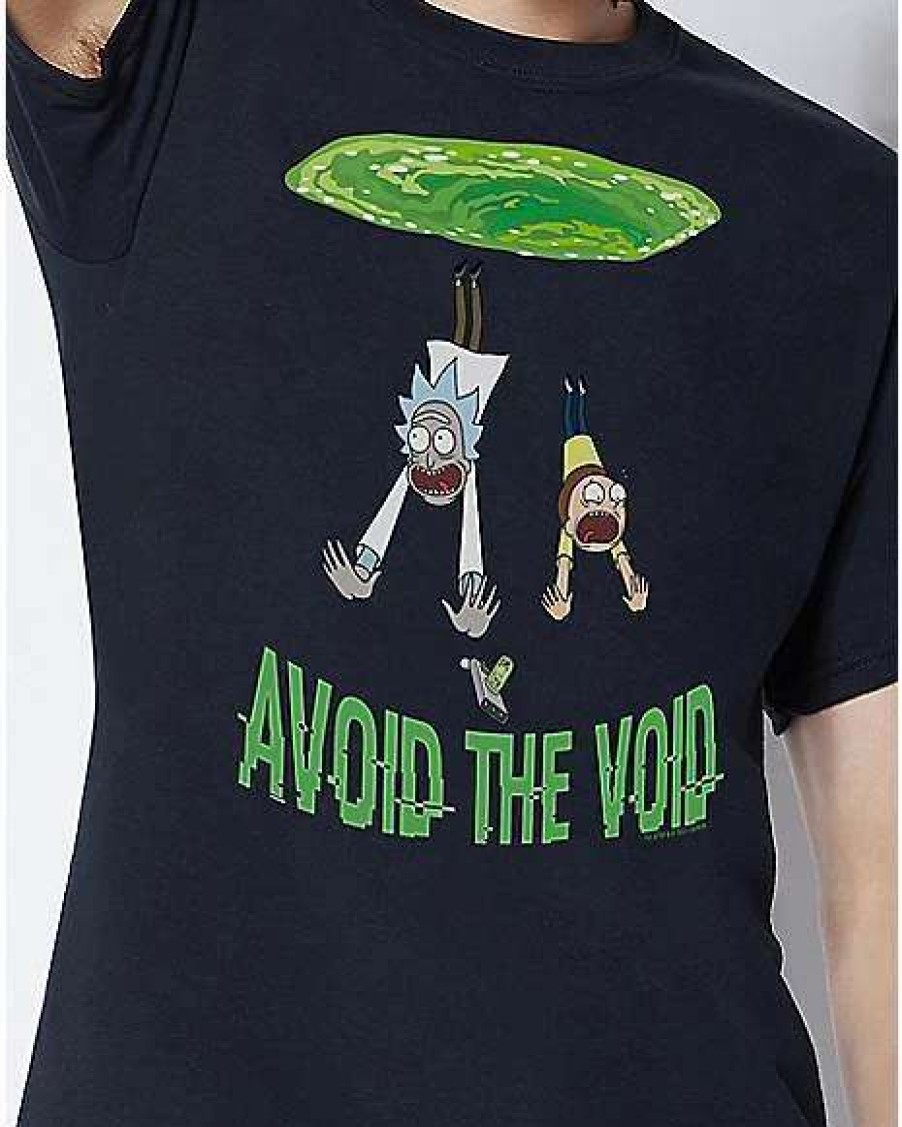 Rick And Morty * Brand New Avoid The Void T Shirt Rick And Morty Black