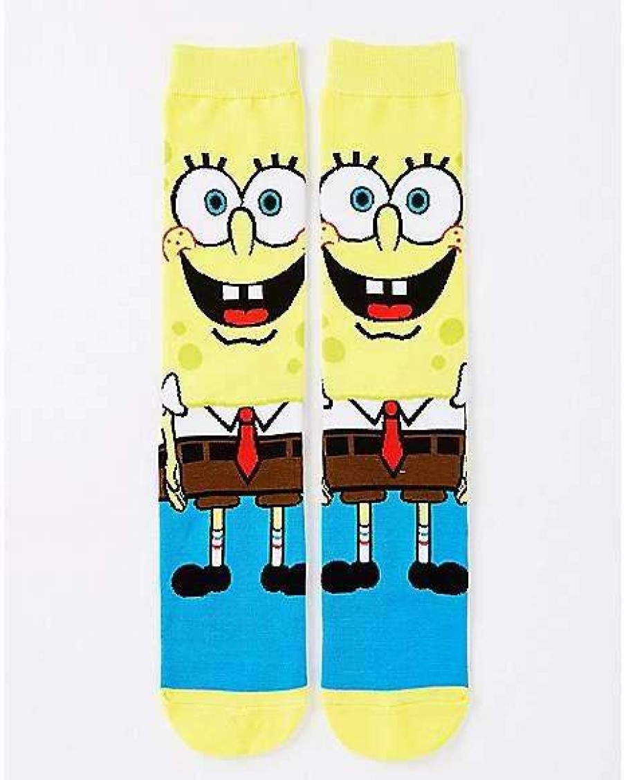 Spongebob * Flash Sale 360 Spongebob Crew Socks Nickelodeon Yellow