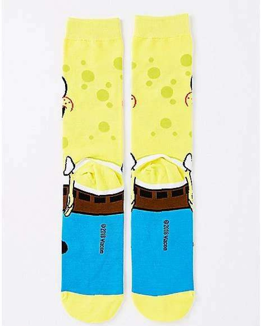 Spongebob * Flash Sale 360 Spongebob Crew Socks Nickelodeon Yellow