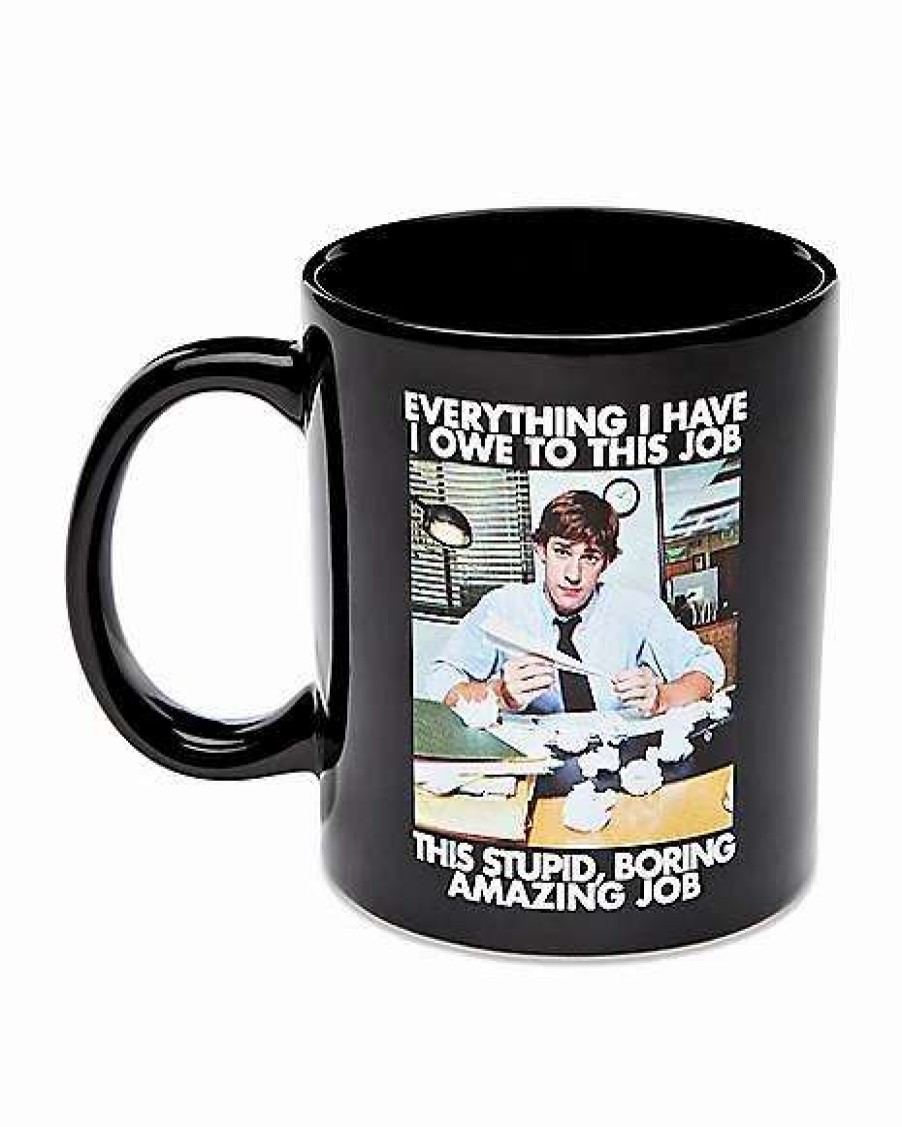 The Office * Wholesale Stupid Boring Amazing Job Jim Coffee Mug 20 Oz. The Office Black