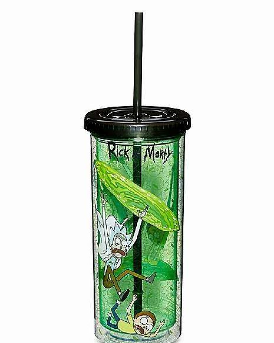 Rick And Morty * Deals Rick And Morty Portal Cup With Straw 20 Oz. Green