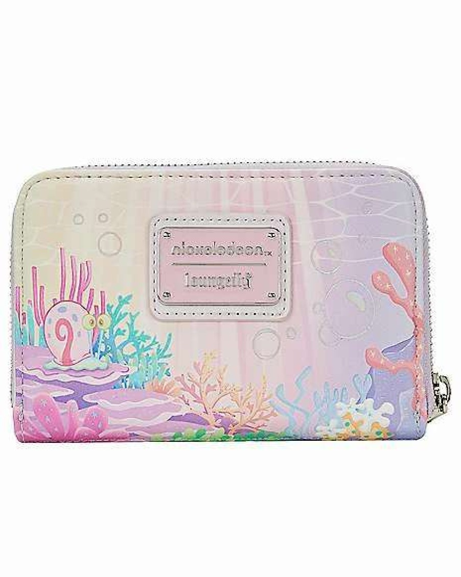 Spongebob * Cheapest Loungefly Pastel Jellyfish Zip Wallet Spongebob Squarepants Multi-Color