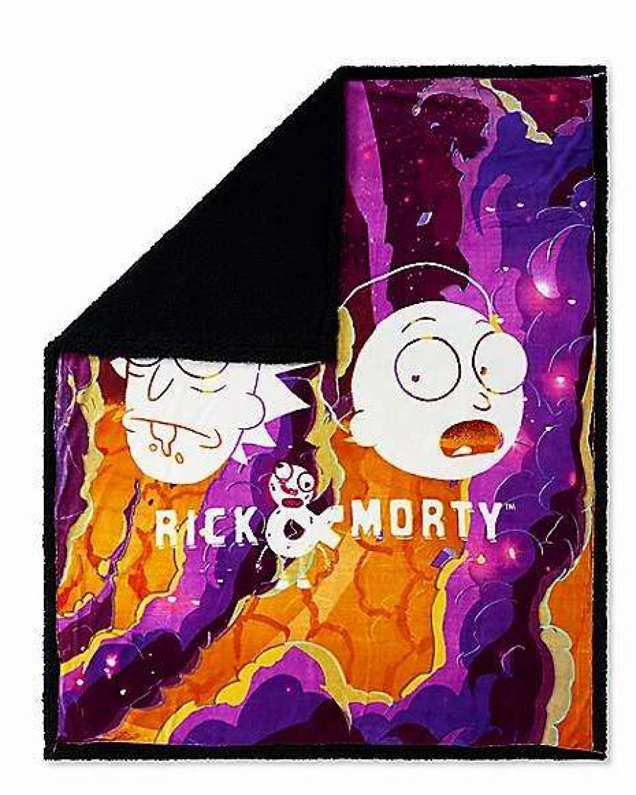 Rick And Morty * Cheap Swirl Rick & Morty Fleece Blanket Rick And Morty Multi-Color