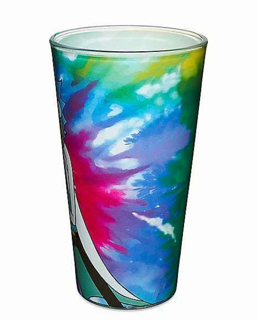 Rick And Morty * Outlet Tie Dye Rick And Morty Pint Glass 16 Oz. Multi-Color